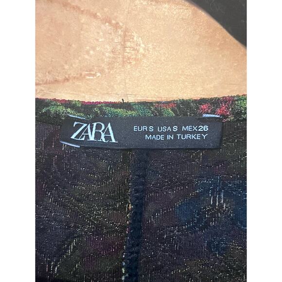 Zara Mesh Floral Lace Dress Women’s Size S - Picture 4 of 7